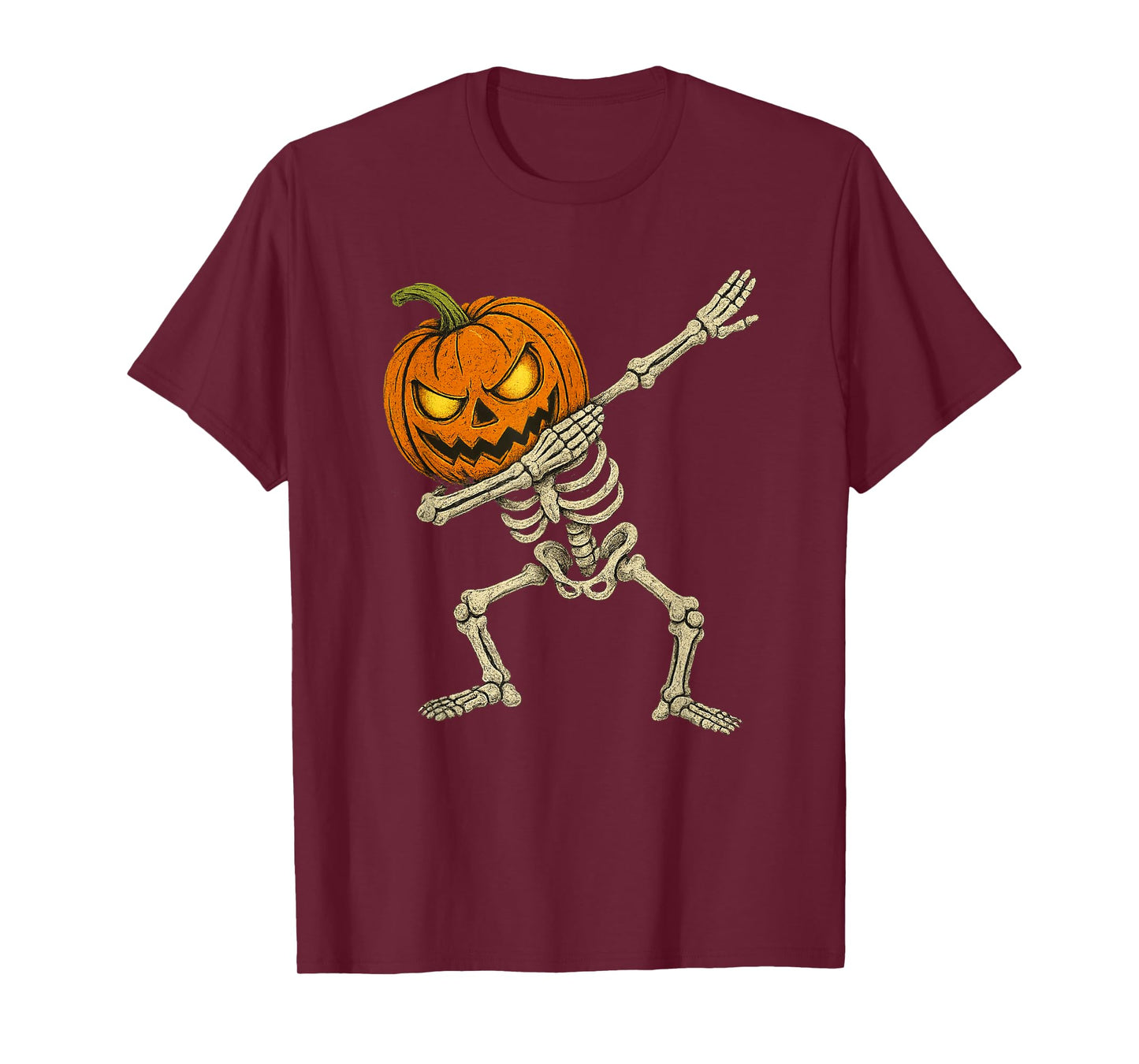 Halloween Boys Dabbing Skeleton Scary Pumpkin Jack O Lantern T-Shirt