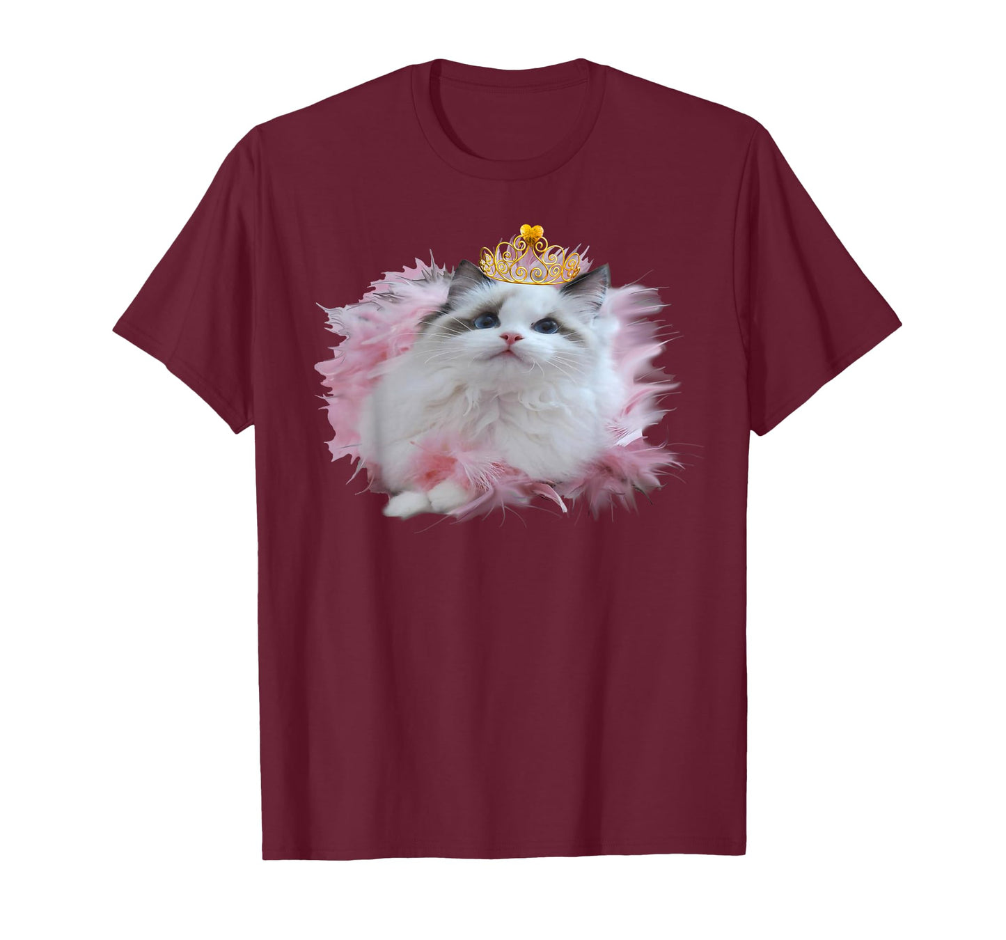 Cute Kitten Crown Princess with tiara apparel for cat lovers T-Shirt