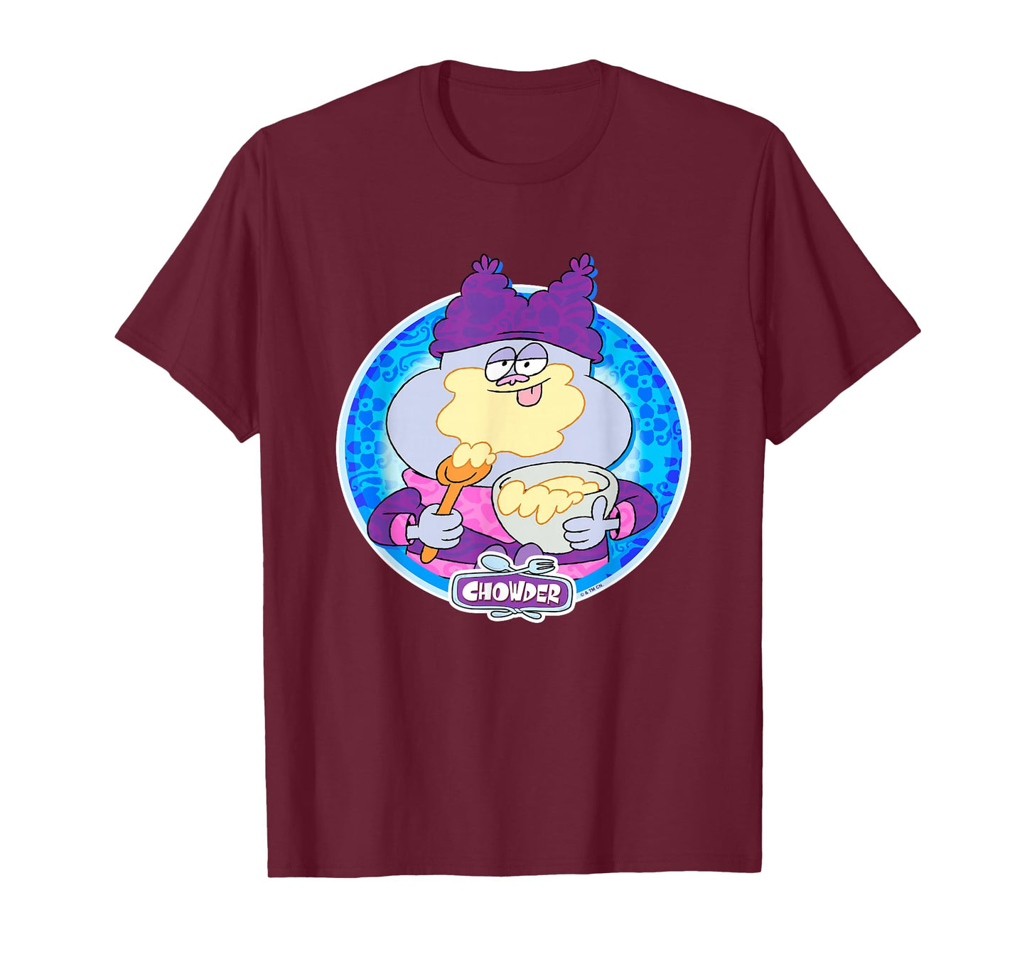 Chowder Licking The Spoon With Bowl Mix Vintage Portrait T-Shirt