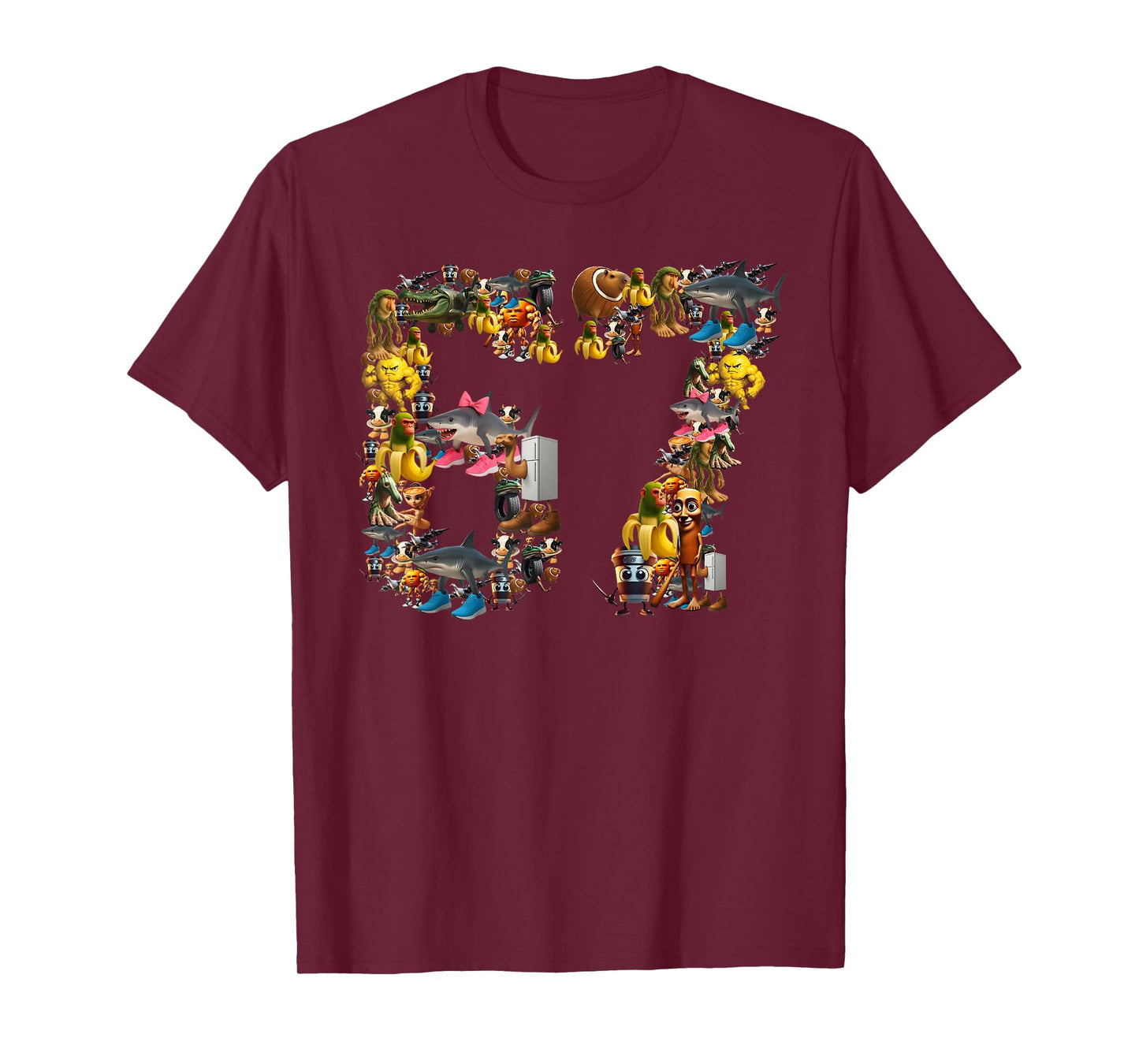 67 Six Seven Birthday Meme Viral Italian Brainrot Halloween T-Shirt