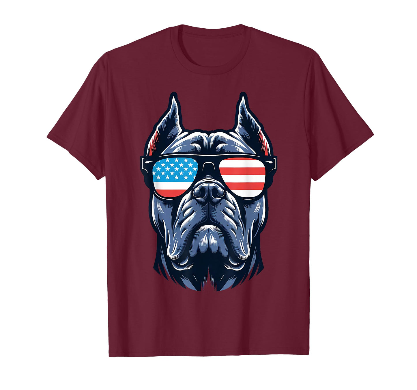 Cane Corso Patriotic American Flag USA Sunglasses Dog Women Kids Men T-Shirt