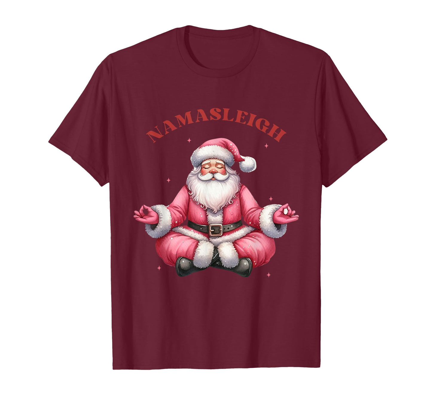 Funny Namasleigh Santa Christmas Yoga T-Shirt