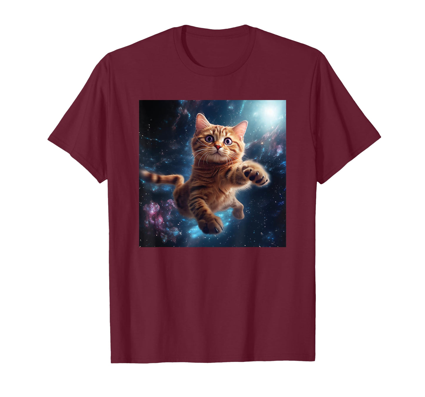 Cat flying stars for Lover Cats Kitty Galaxy Kitten Univers T-Shirt