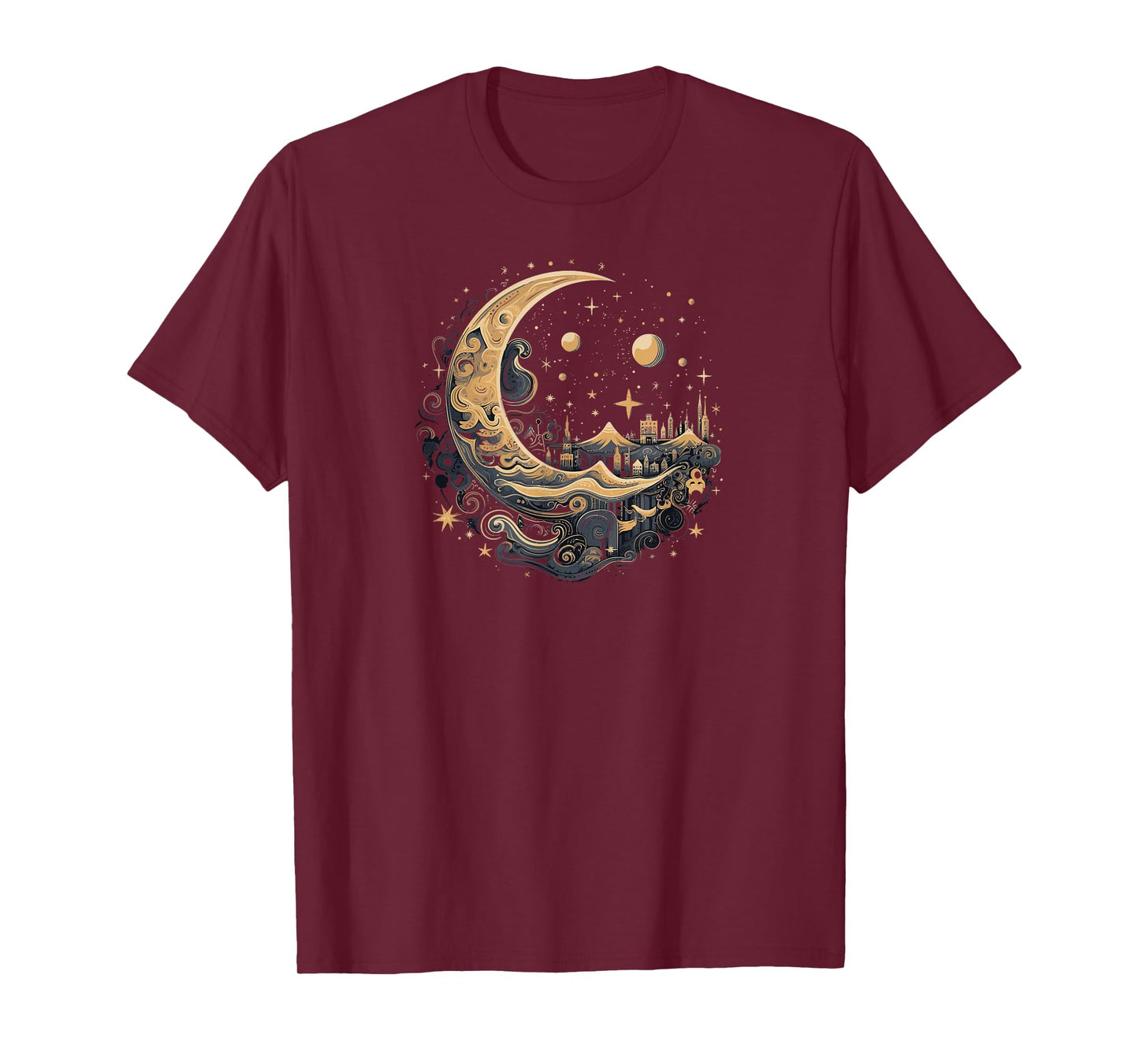 Galaxy Night Sky Moon Lunar Stars Love T-Shirt