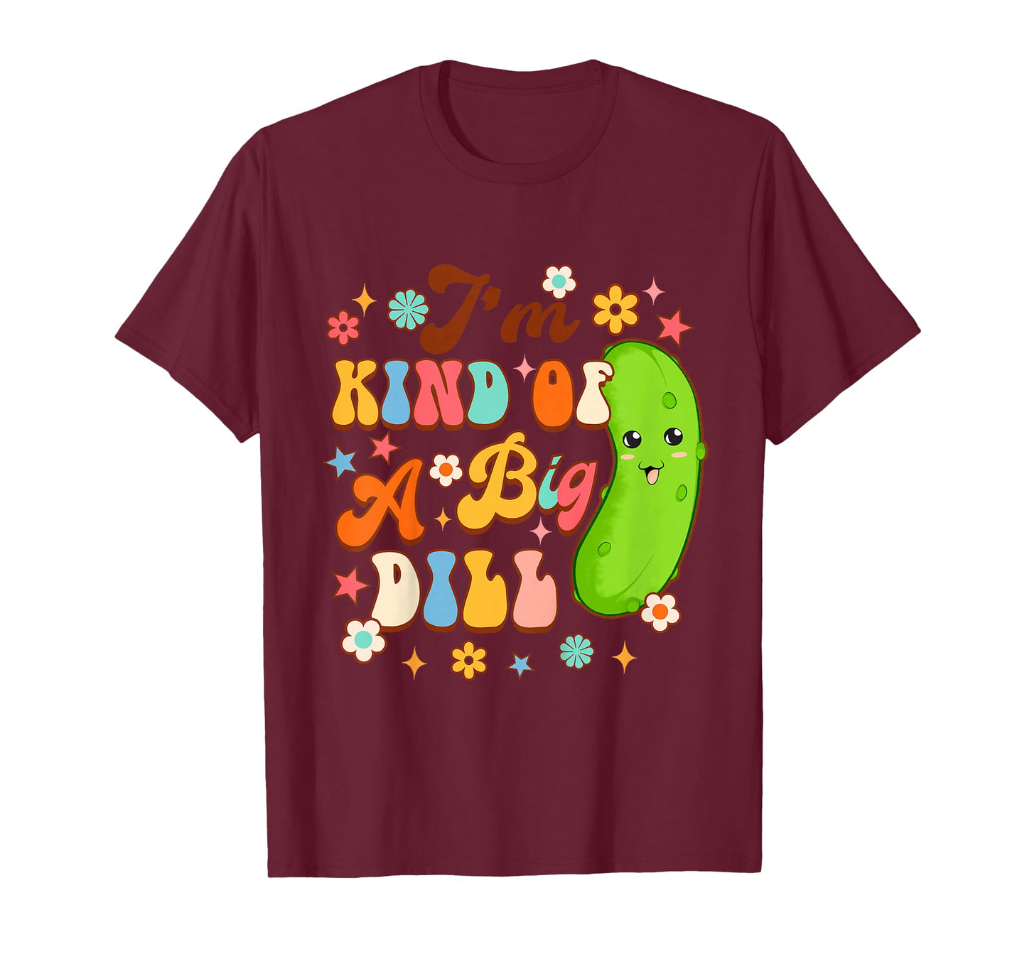 Kids Pickle Lover Cucumber Baby Shower I'm Kind Of A Big Dill T-Shirt