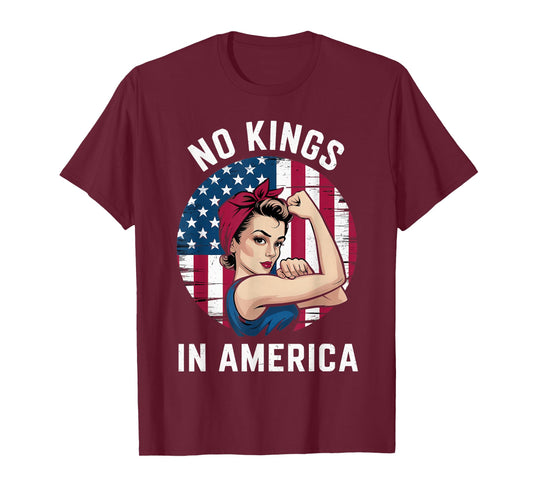No Kings Vintage America No Kings in America T-Shirt