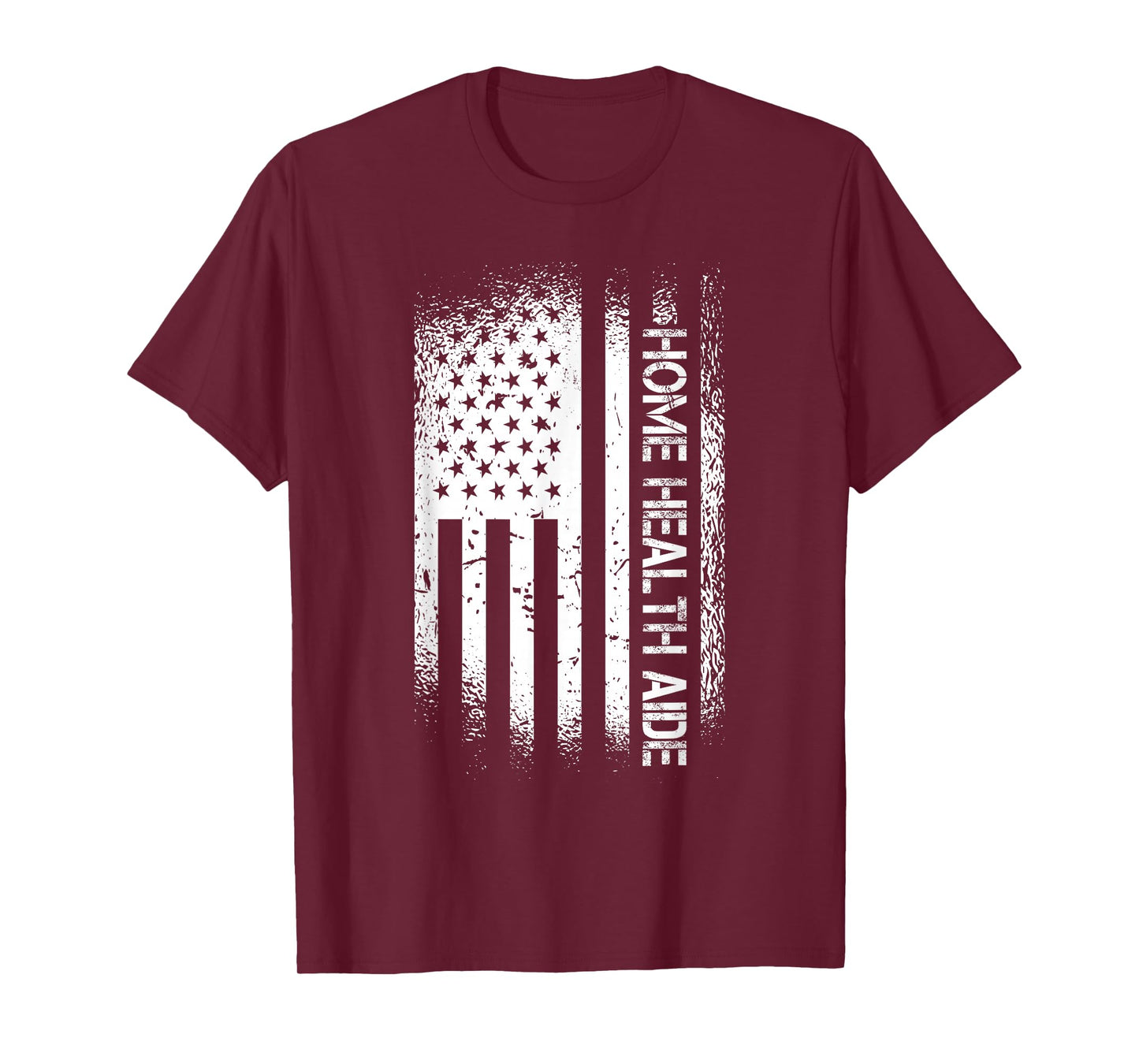Patriotic Home Health Aide With American Flag T-Shirt