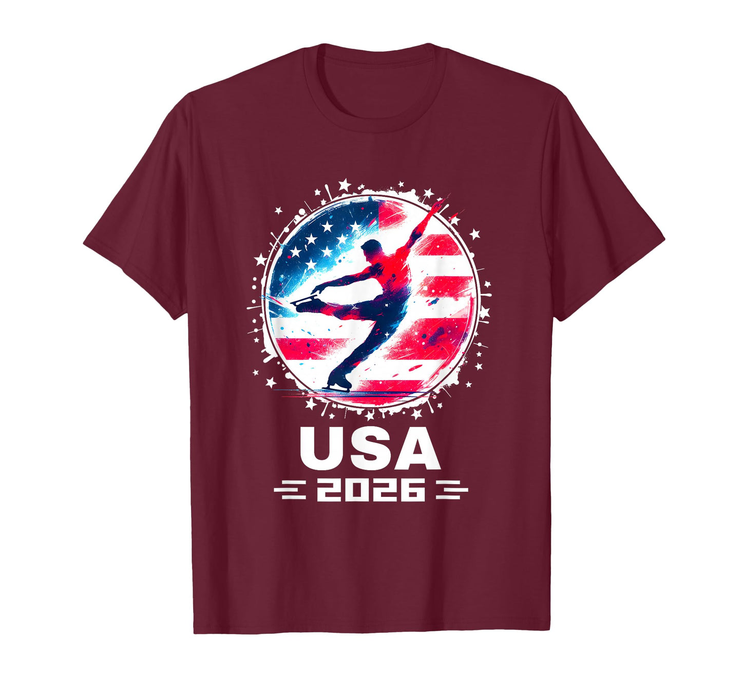 USA Team 2026 Figure Skating Shirt for Men Men Kids 2026 T-Shirt
