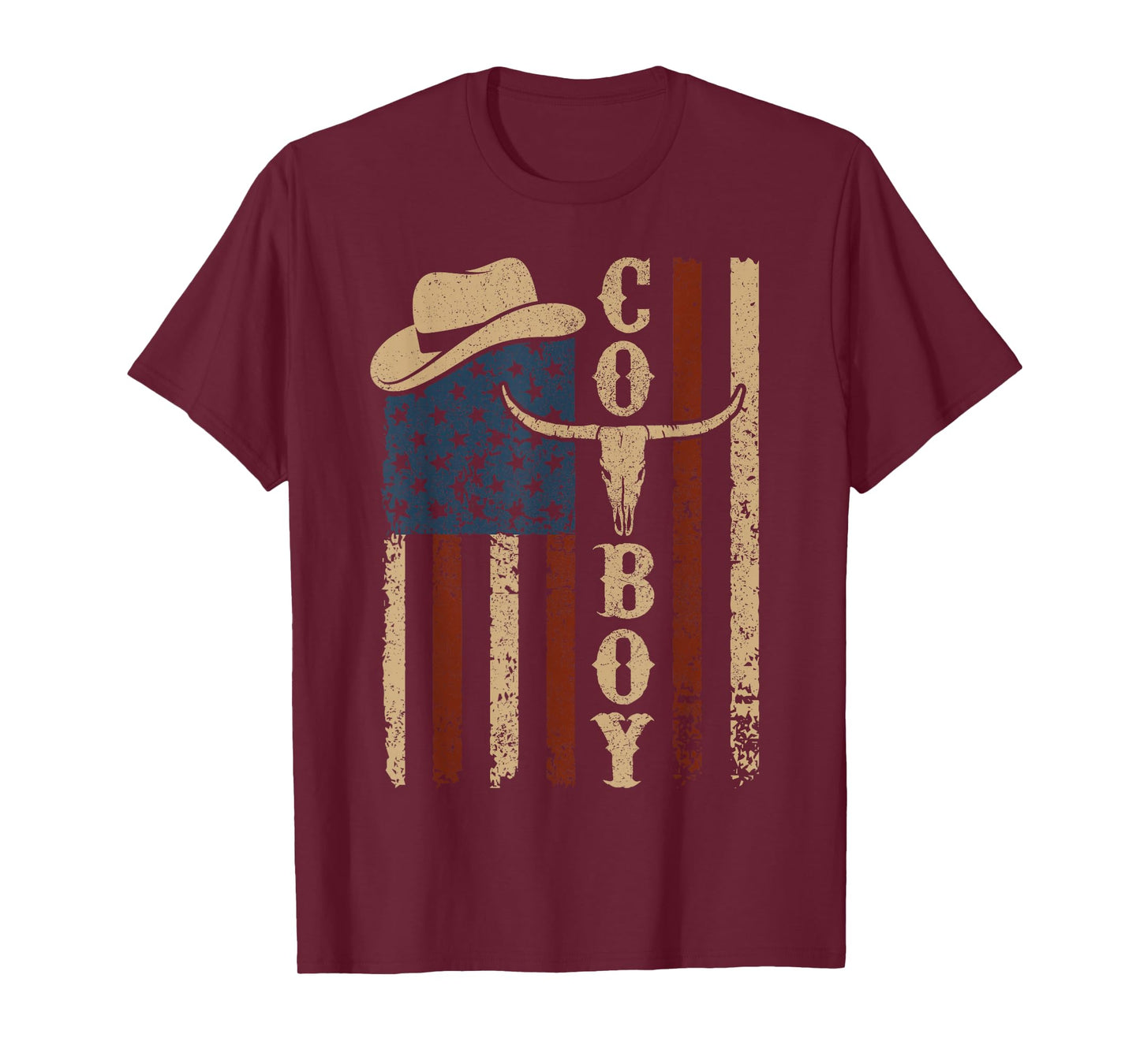 Western Country Men Teen Boy Kid Rodeo Southern Retro Cowboy T-Shirt