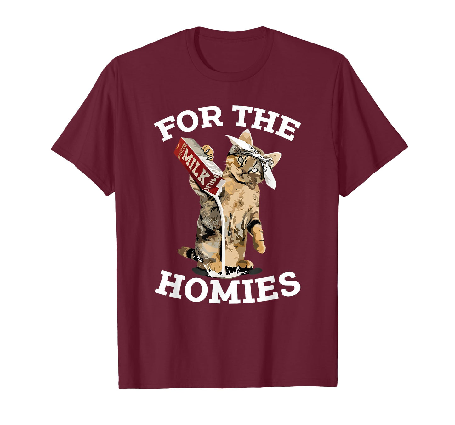 For The Homies Cat Pouring Milk Funny Meme Cute Milk Cats T-Shirt