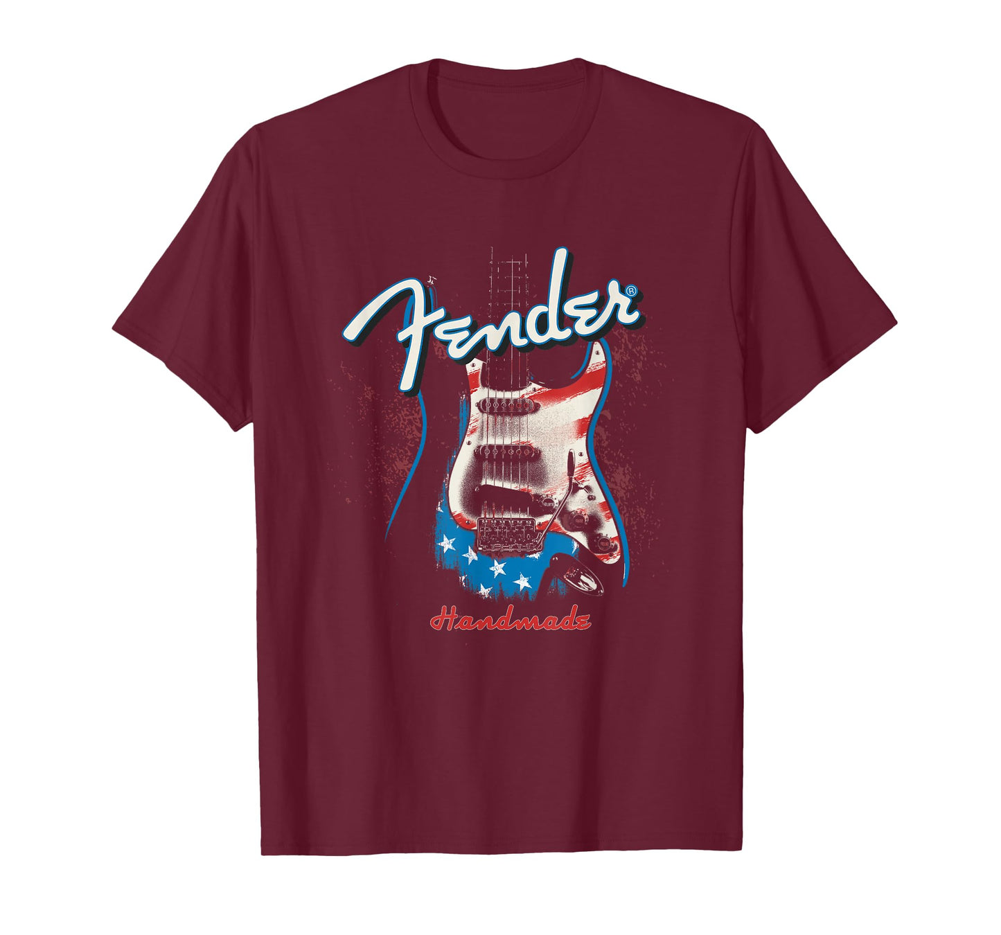 Fender Handmade Guitars 4th of July American Flag T-Shirt