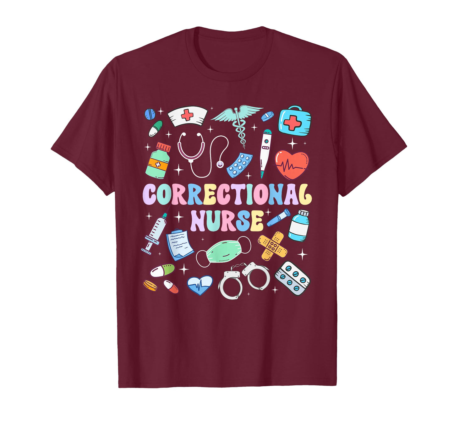 Correctional Nurse Groovy Prison Nurse Corrections Nursing T-Shirt