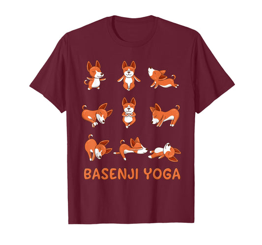 Basenji Yoga shirt Basenji Yoga Pose Meditation T-Shirt