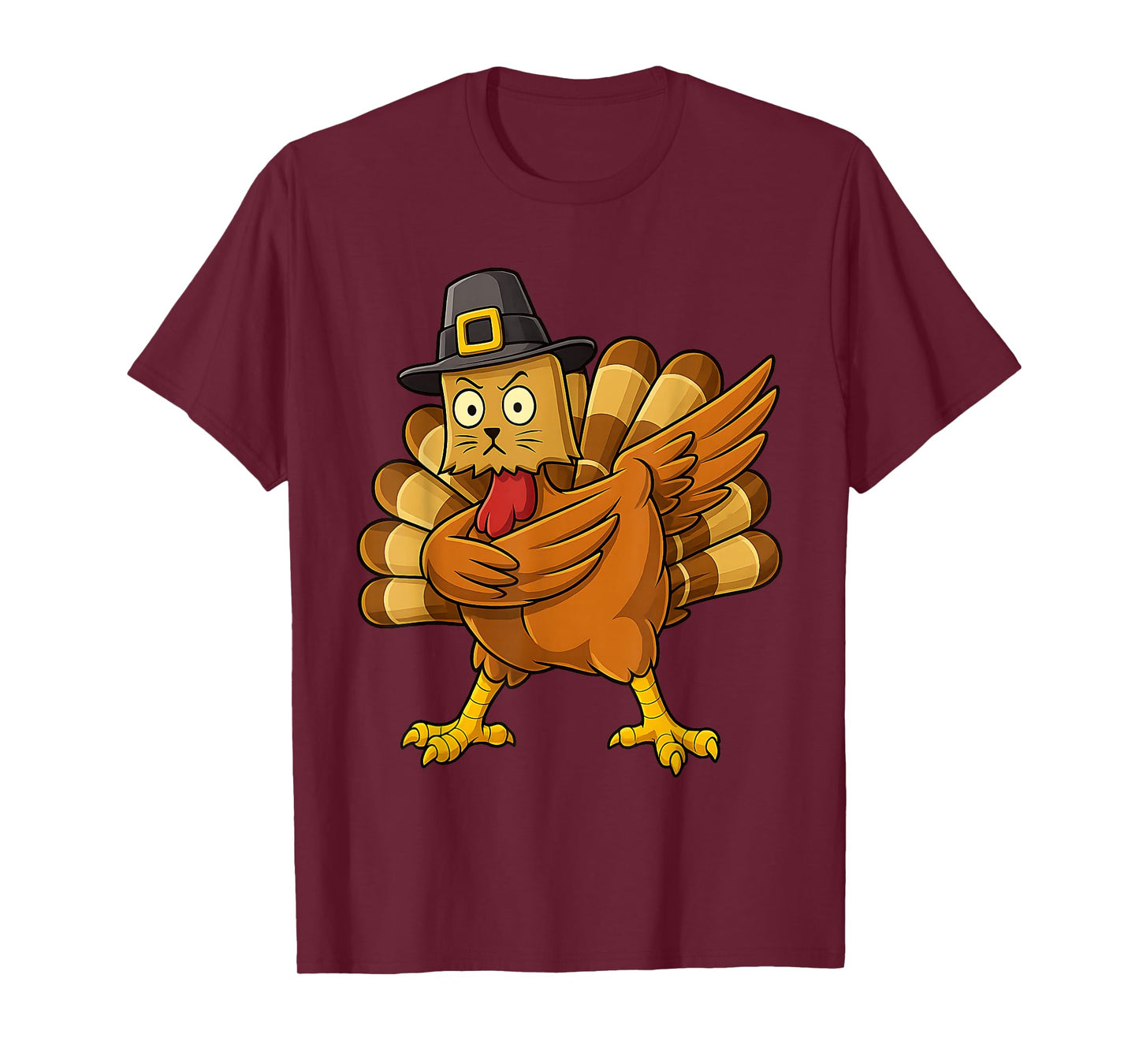 Funny Cat Turkey Thanksgiving Shirt Boy Kids Girl Men Women T-Shirt