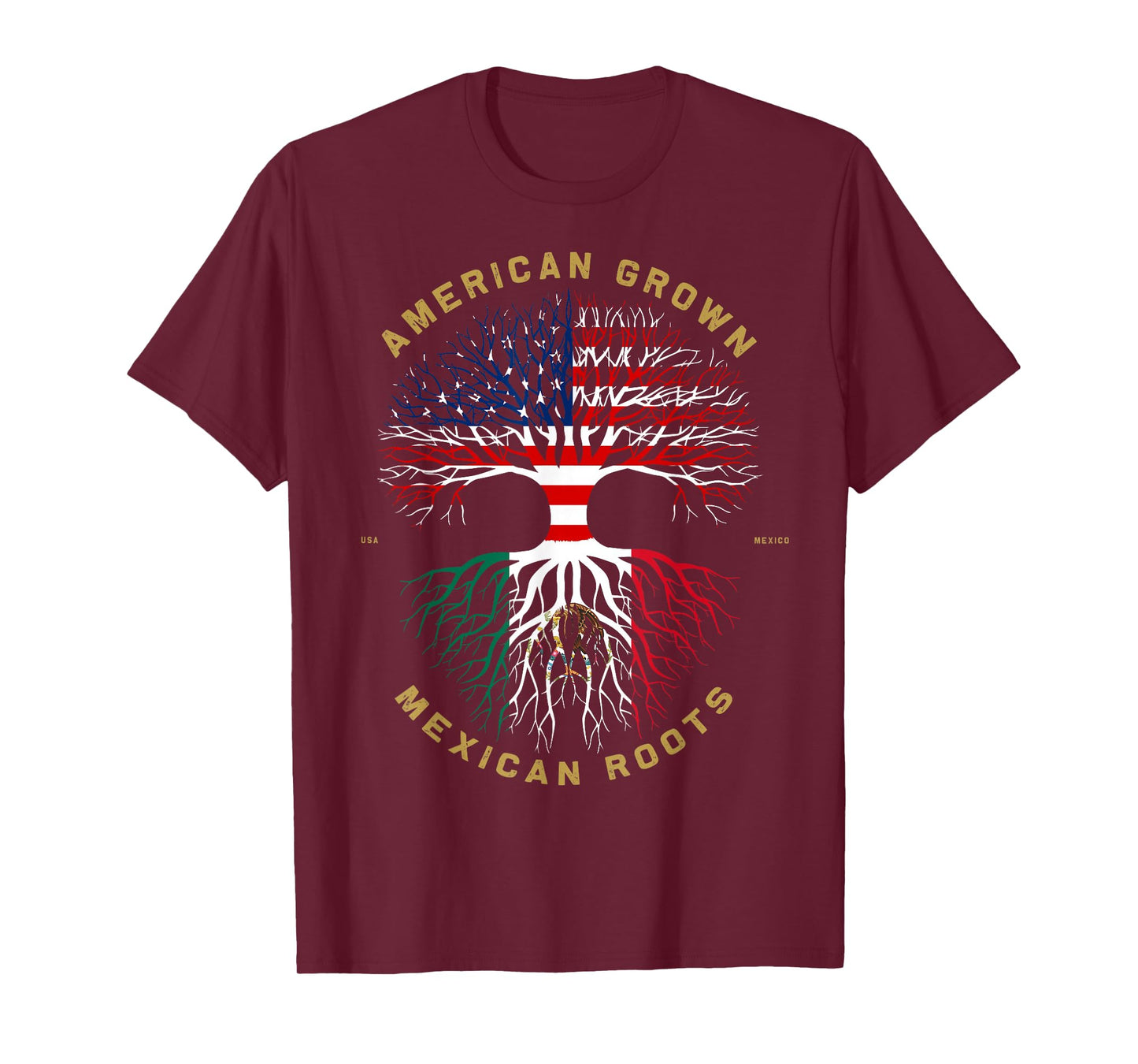 Mexico Country Lover Proud American Grown Mexican Roots T-Shirt