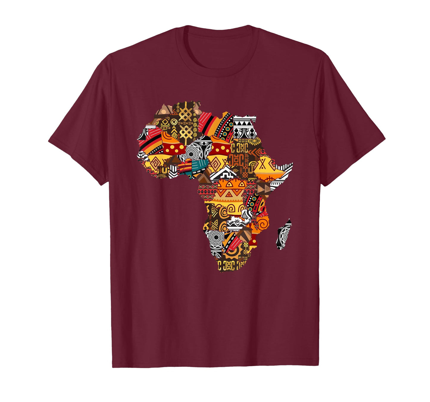 African Native Pride Funny Africa Map Heritage Pattern Gift T-Shirt Small