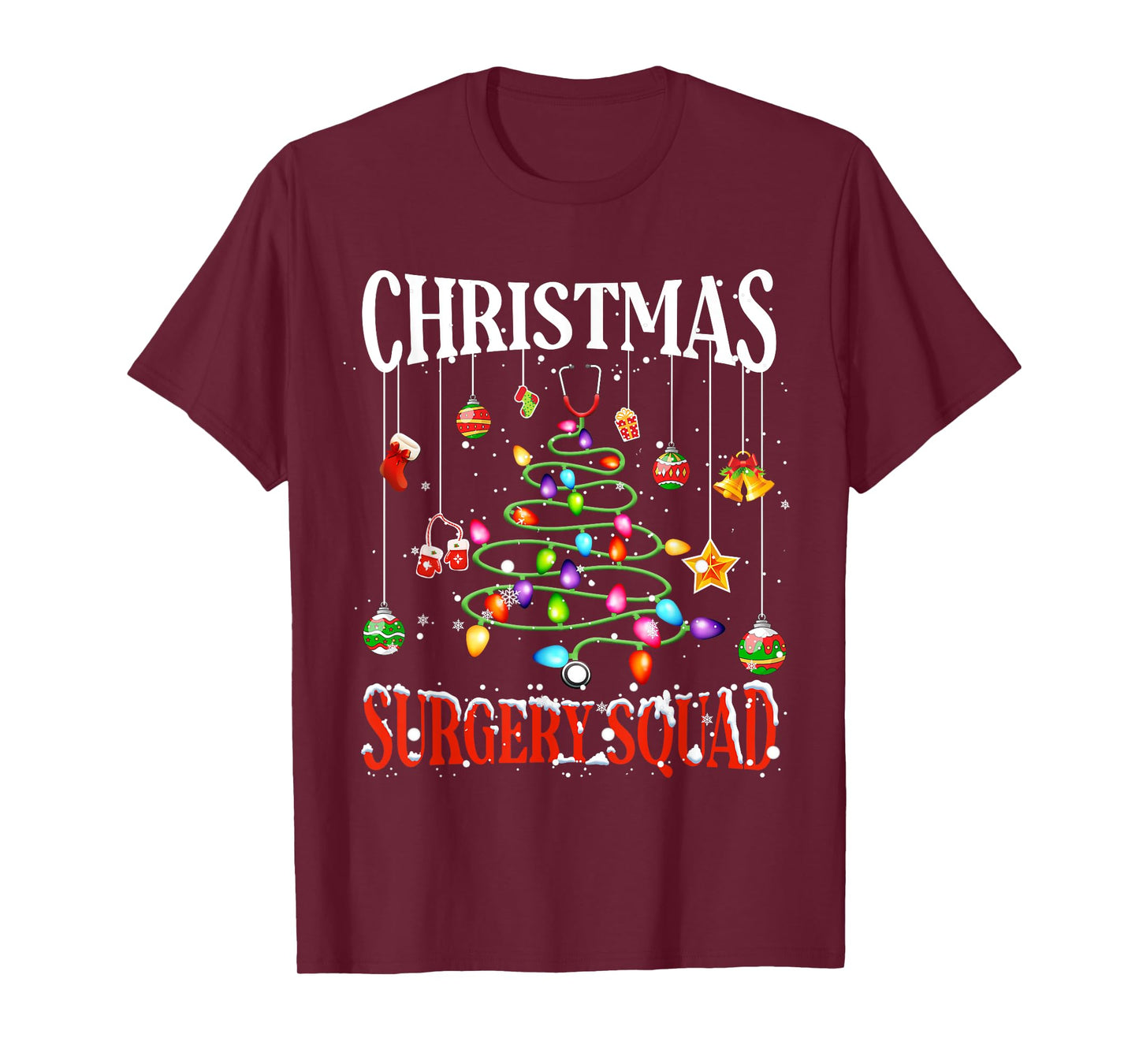 Christmas Surgery Squad Medical Surgical Nurse RN Xmas T-Shirt