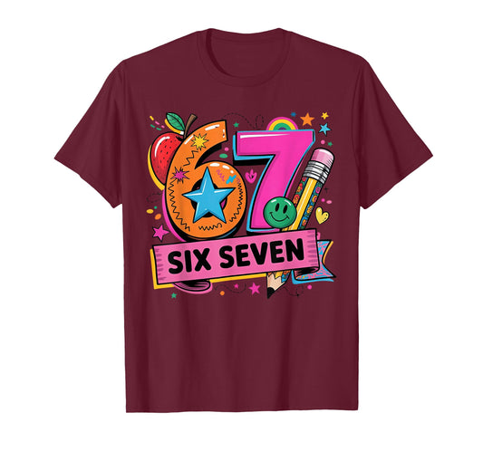 67 Days School 6 7 Six Seven Teachers Students Meme T-Shirt