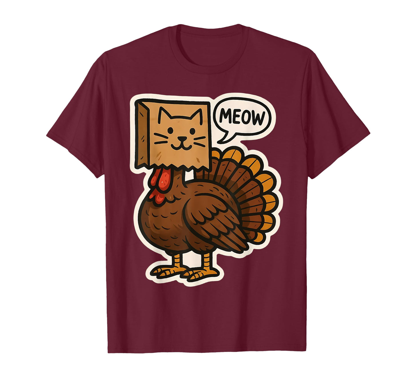 Turkey Disguised As Cat Meow Funny Thanksgiving Owner Lover T-Shirt