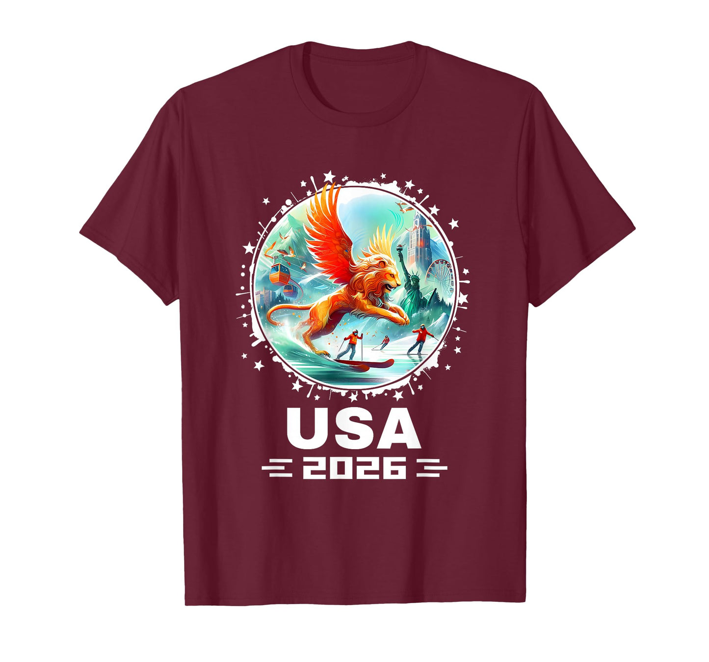 USA 2026 Go United States Winter Sports USA Team 2026 USA T-Shirt