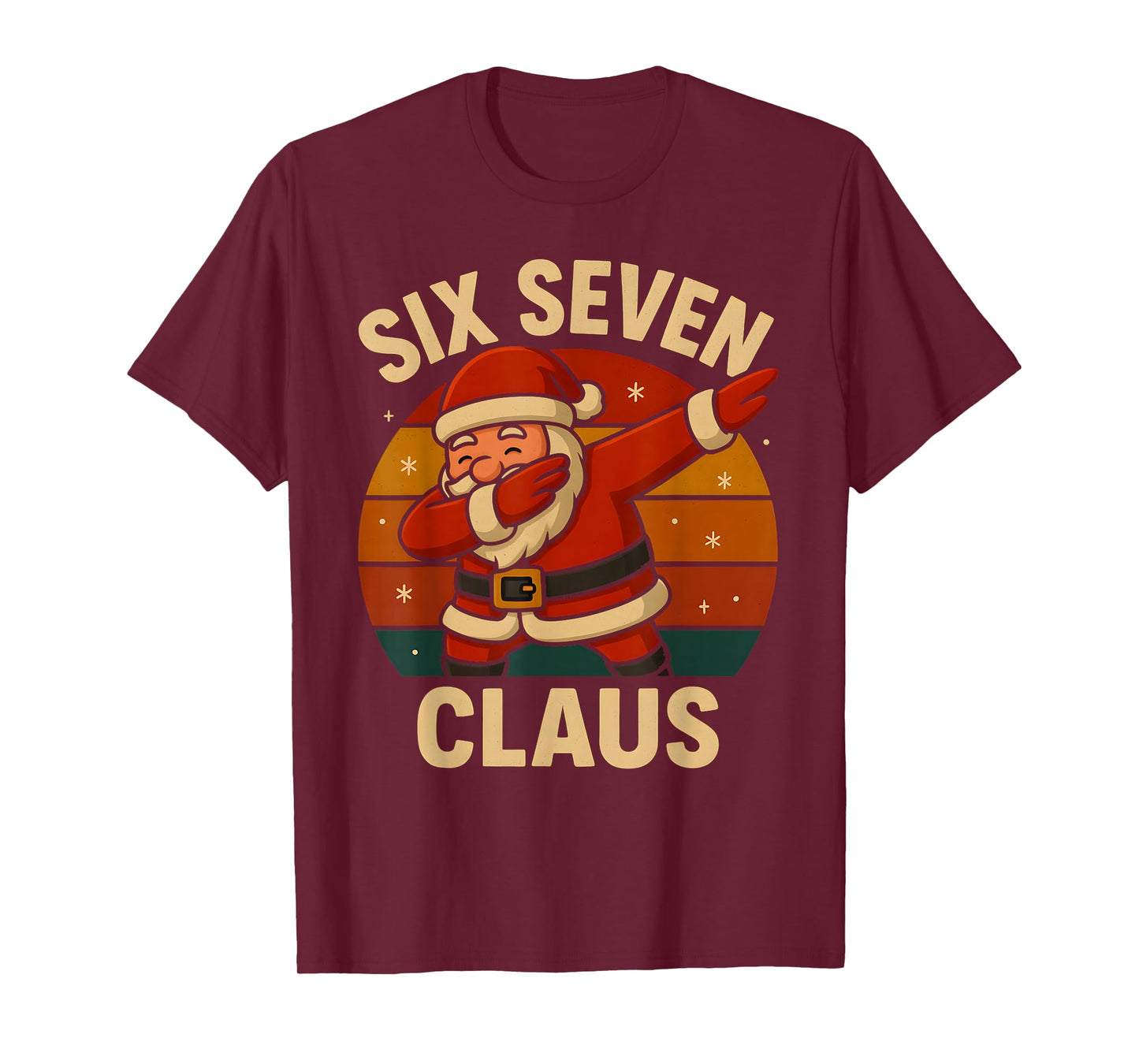 67 Christmas Dabbing Santa Claus Funny Six Seven Meme X-Mas T-Shirt