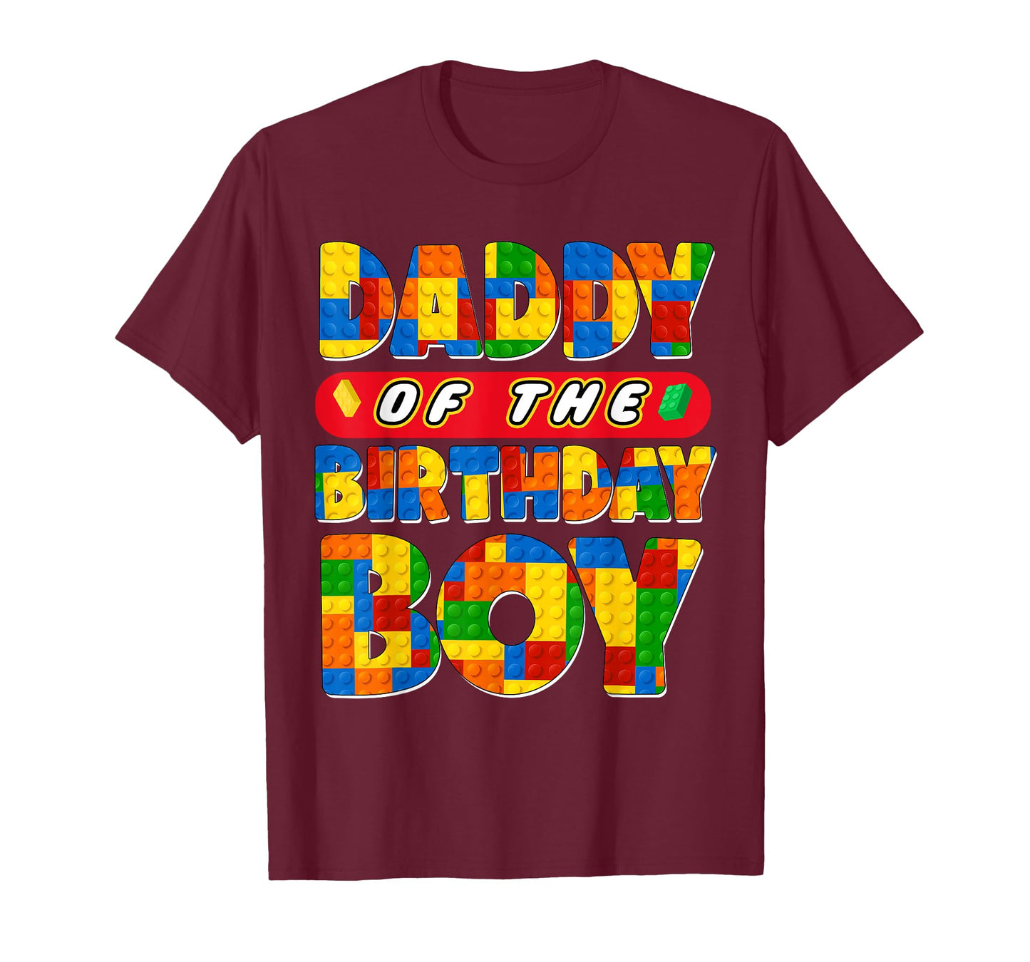 Dad And Mom Daddy Birthday Boy Building Bricks Family Party T-Shirt