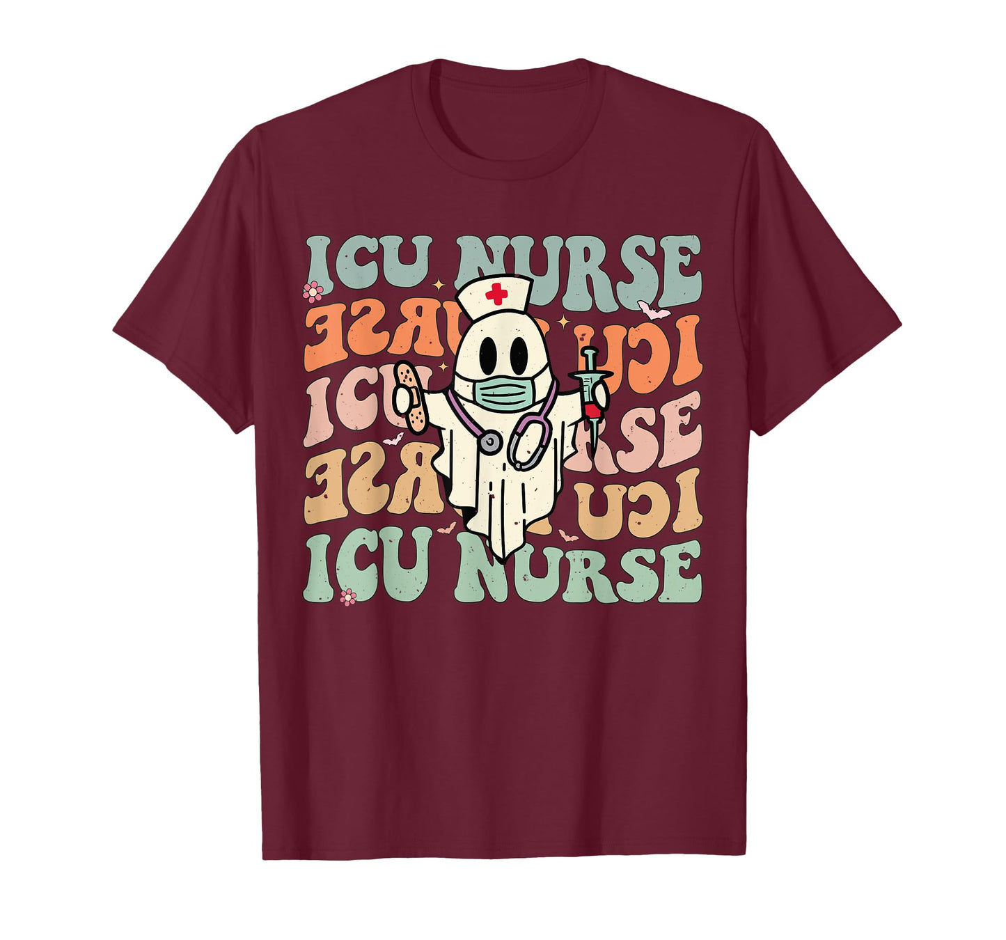 Critical Care Nurse ICU Neonatal Groovy Halloween Nursing T-Shirt