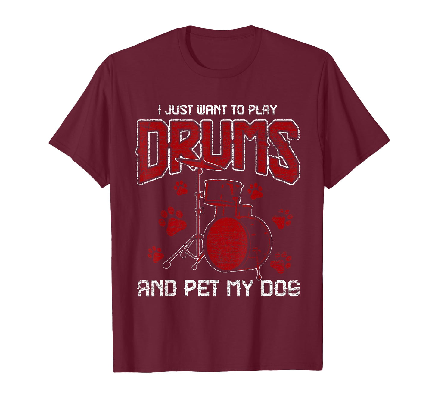 Pet My Dog Drummer - I Just Want To Play Drums T-Shirt