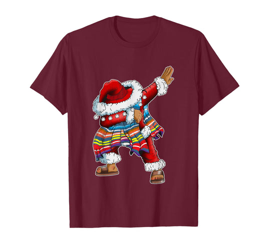 Dab Santa Claus With Mexican Poncho Is Dabbing T-Shirt