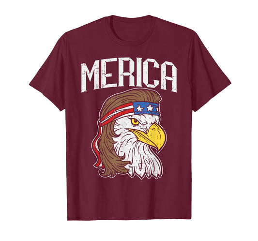 Merica Eagle Mullet Shirt 4th of July Redneck Patriot Gift T-Shirt