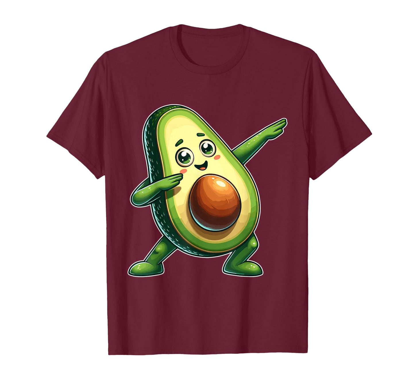 Funny Dabbing Avocado Vegan Food Lover Tee Kids Women T-Shirt