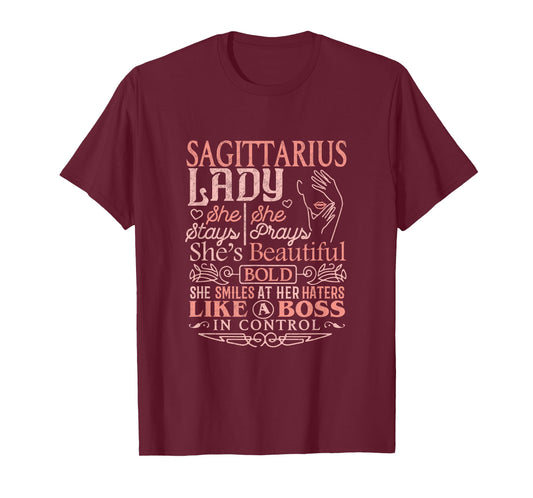 Sagittarius Lady Shirt Astrology Zodiac Sign Sagittarius T-Shirt