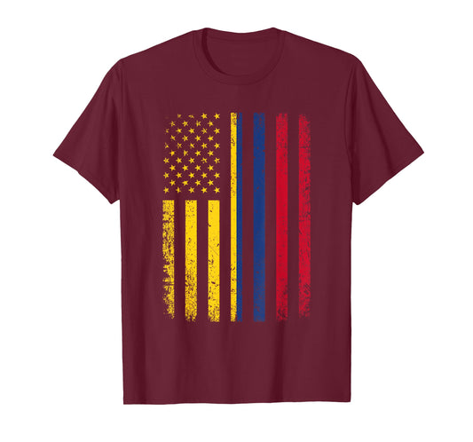 Colombia Flag 4th of July USA Colombian Flag Women Kids Men T-Shirt