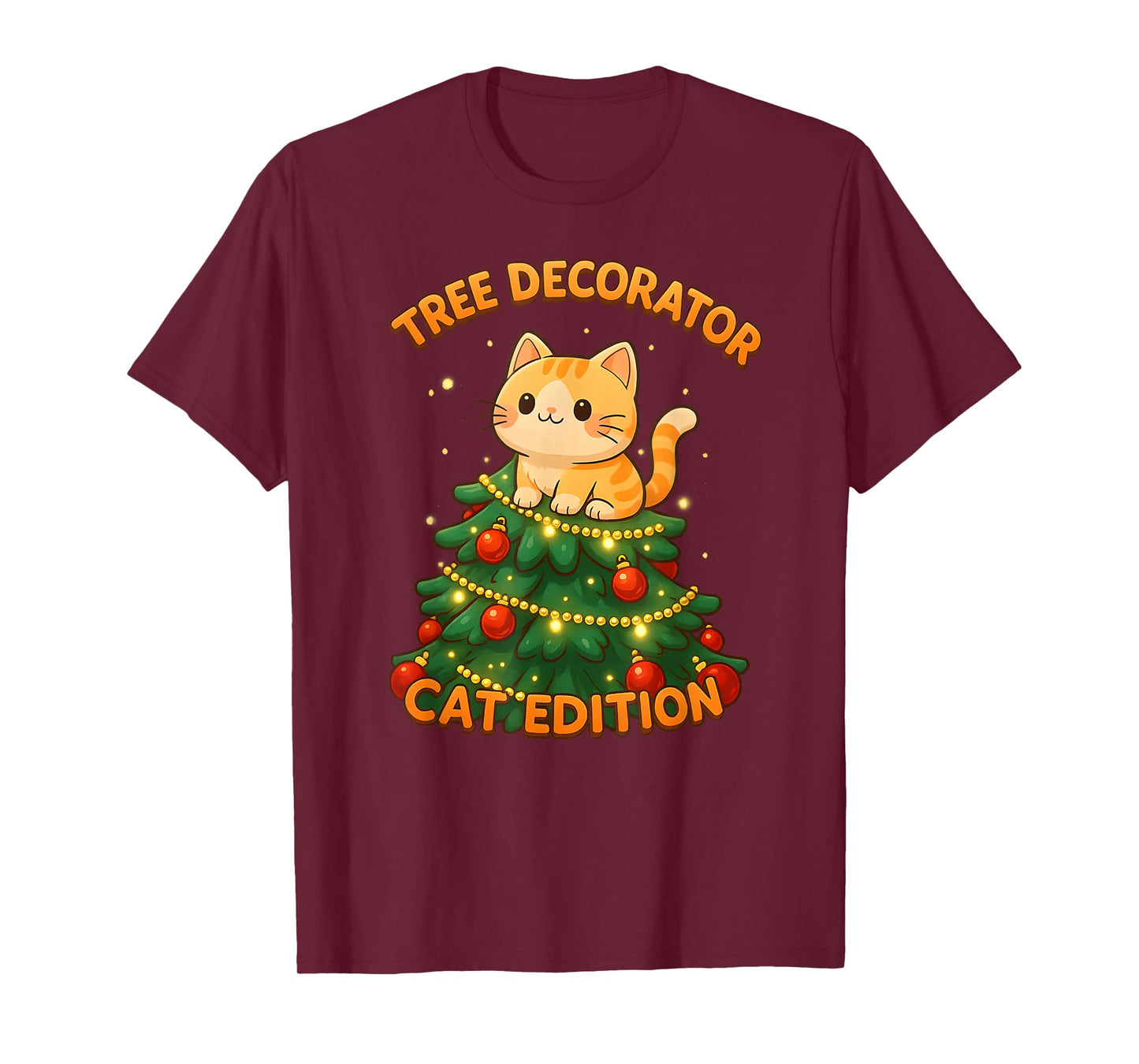 Tree Decorator Cat Edition Tee, Funny-Cat Christmas X-Mas T-Shirt