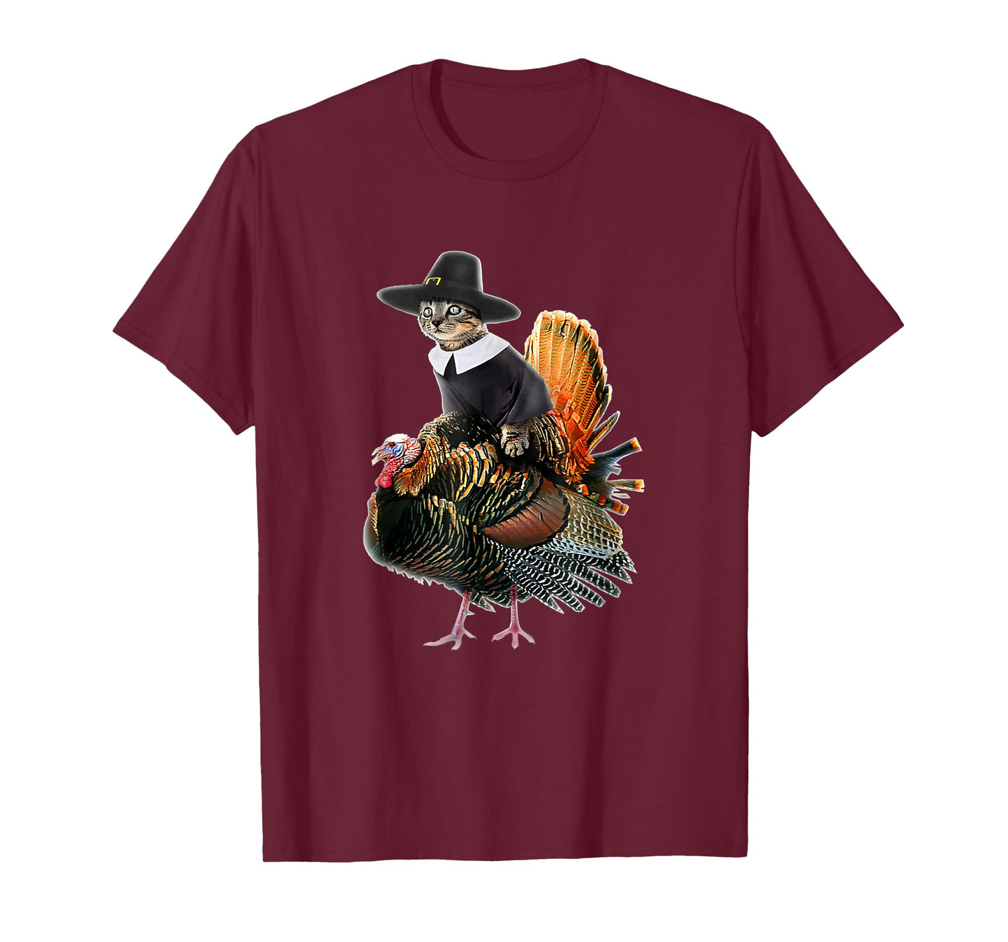 Thanksgiving Cat Pilgrim Costume Thanksgiving Turkey T-Shirt