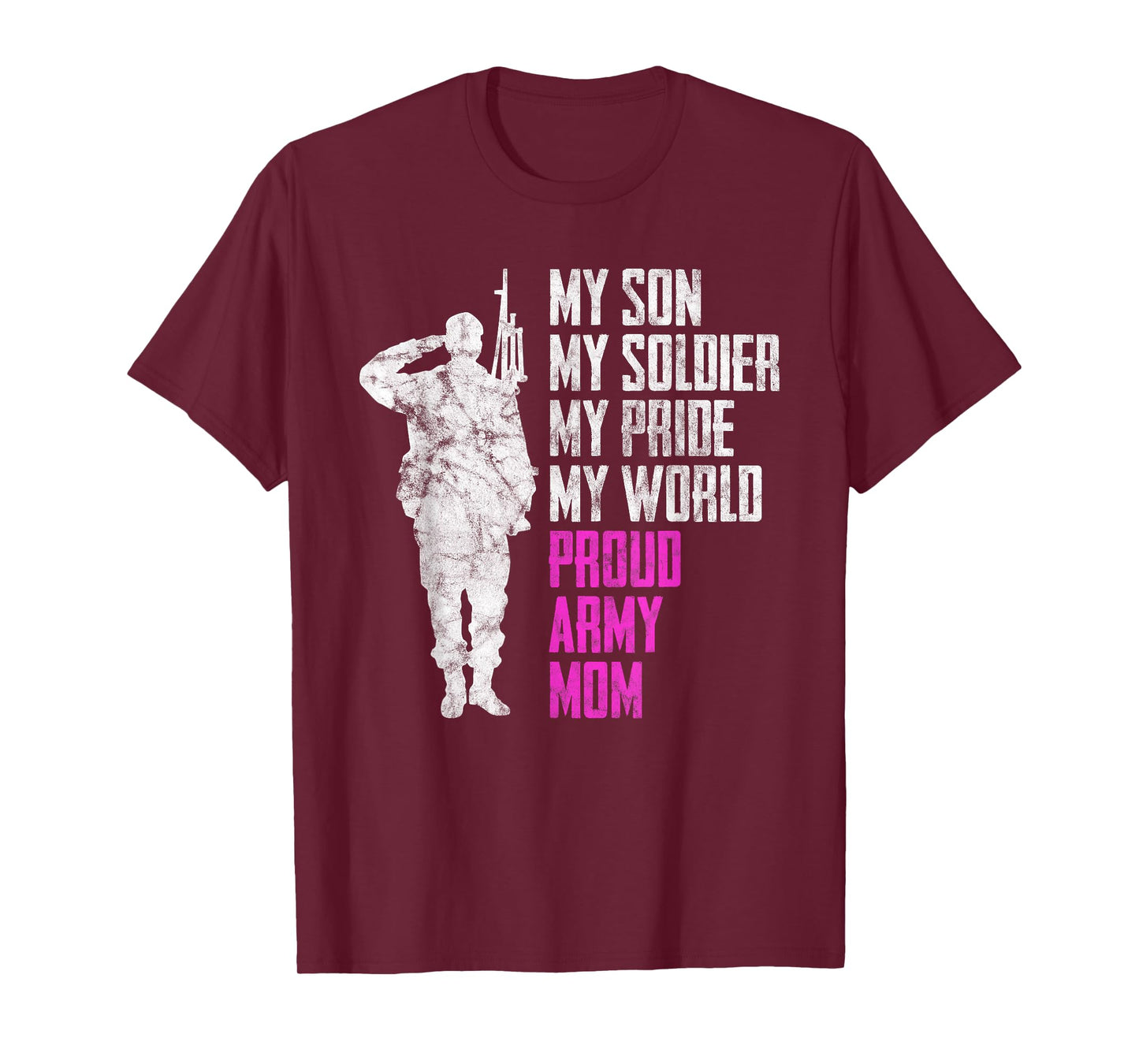 My Son My Soldier Proud Army Mom Military Mother T-Shirt