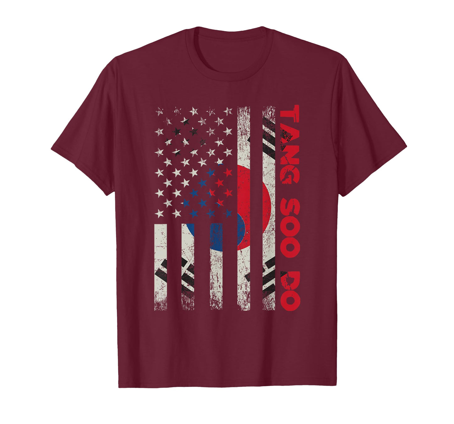 Tang Soo Do - USA Flag Taekwondo Mixed Martial Arts MMA T-Shirt