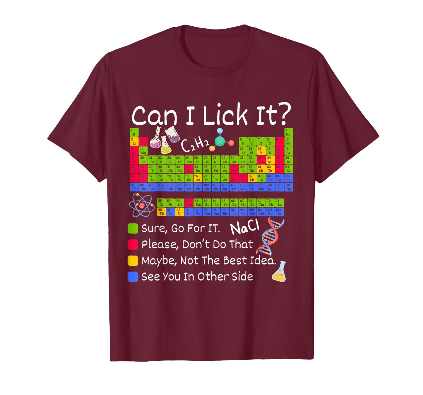 can i Lick it Funny Periodic Table Science Boy Kids T-Shirt