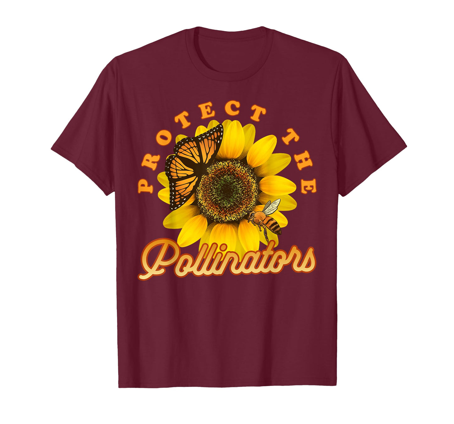 Cool Protect Pollinators Save the bees Sunflower T- shirt T-Shirt