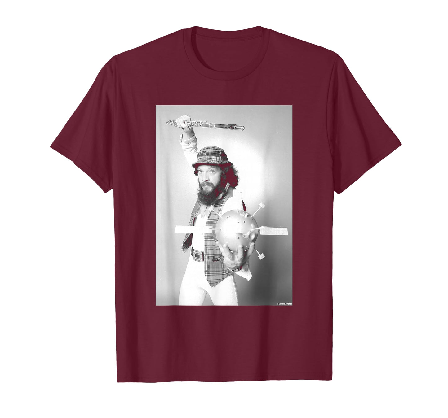 Jethro Tull Vocalist Flautist Ian Anderson by Allan Ballard T-Shirt