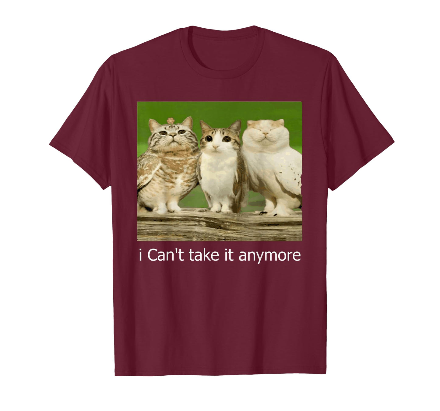 Cat Owl Funny Meowl Cursed Internet Trendy T-Shirt