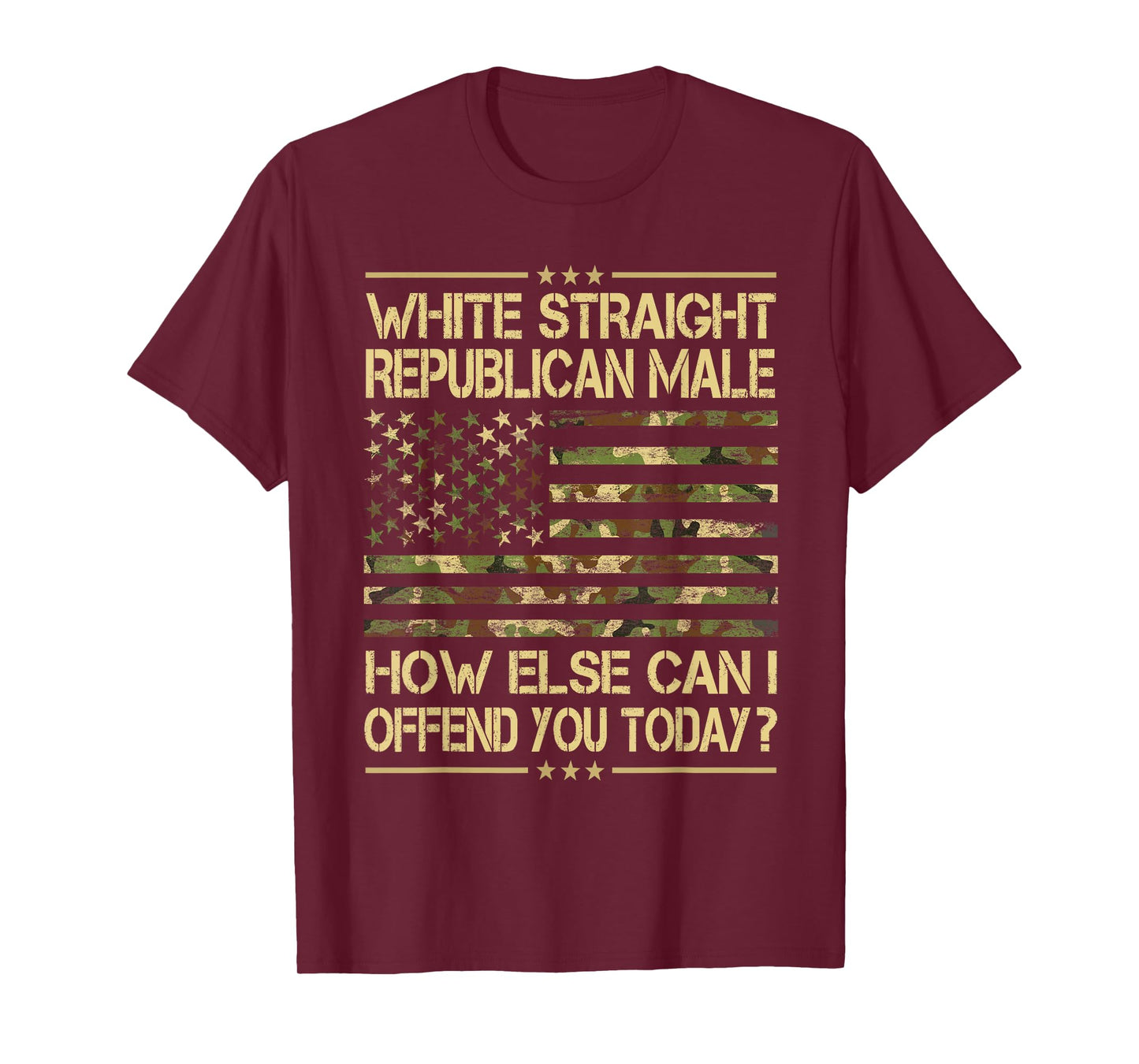 Straight White Republican Male Funny Conservative Political T-Shirt