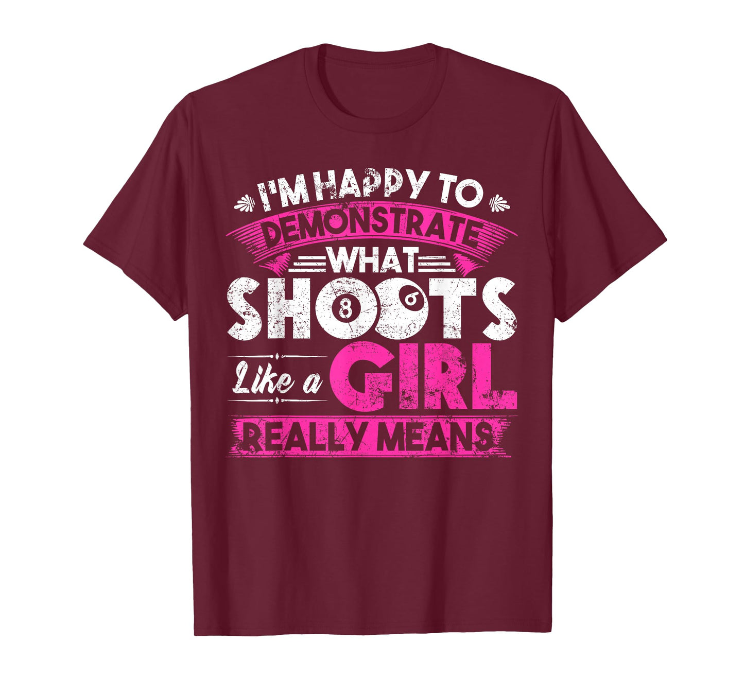 Cute Billiards Women Shirt Funny Gift for Girl Pool Player T-Shirt
