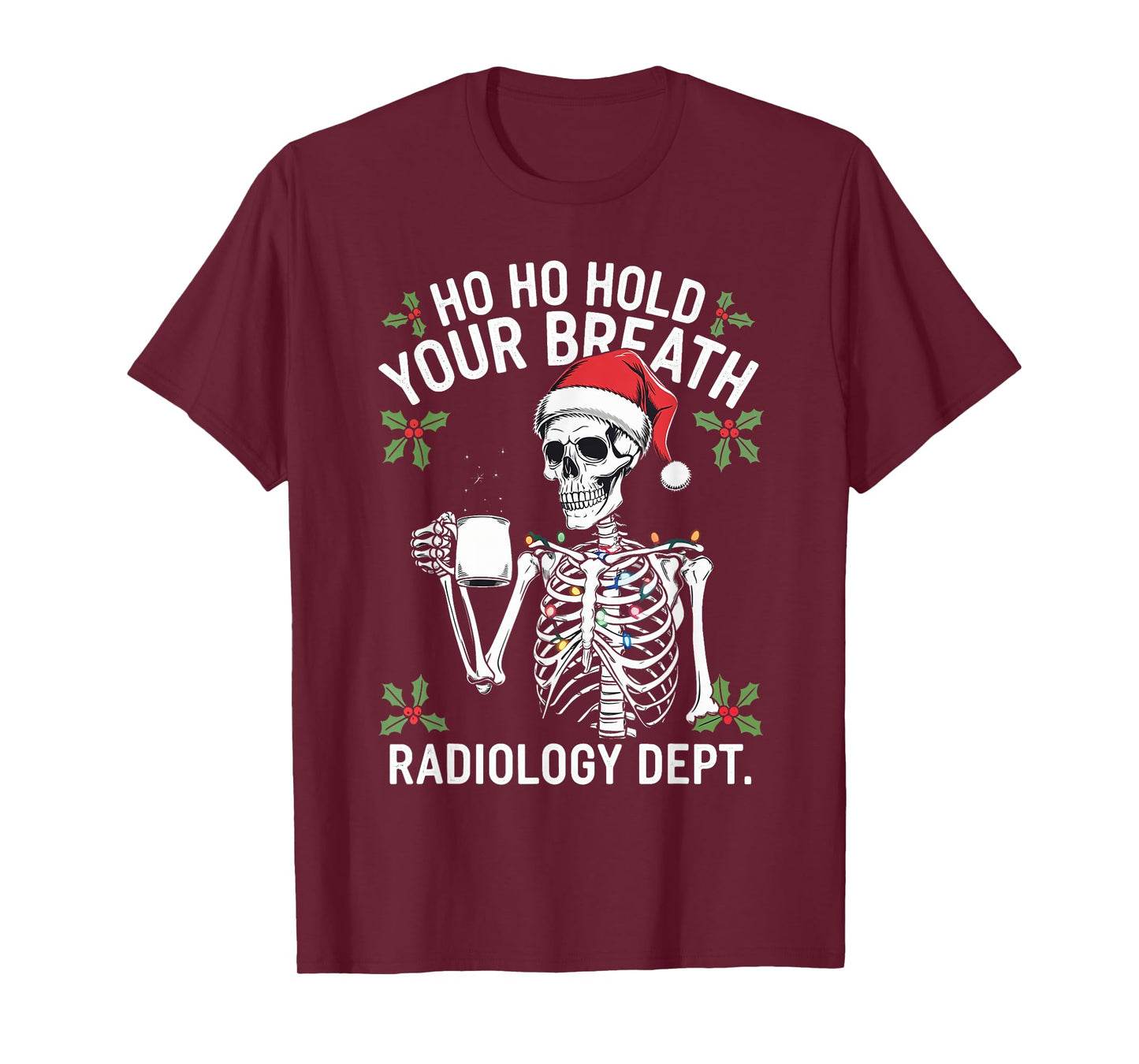 Christmas Radiology Tech Skeleton Xray Tech CT MRI Women T-Shirt