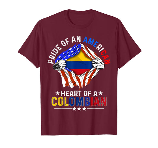 Colombian American America Pride Foreign Colombia Flag T-Shirt