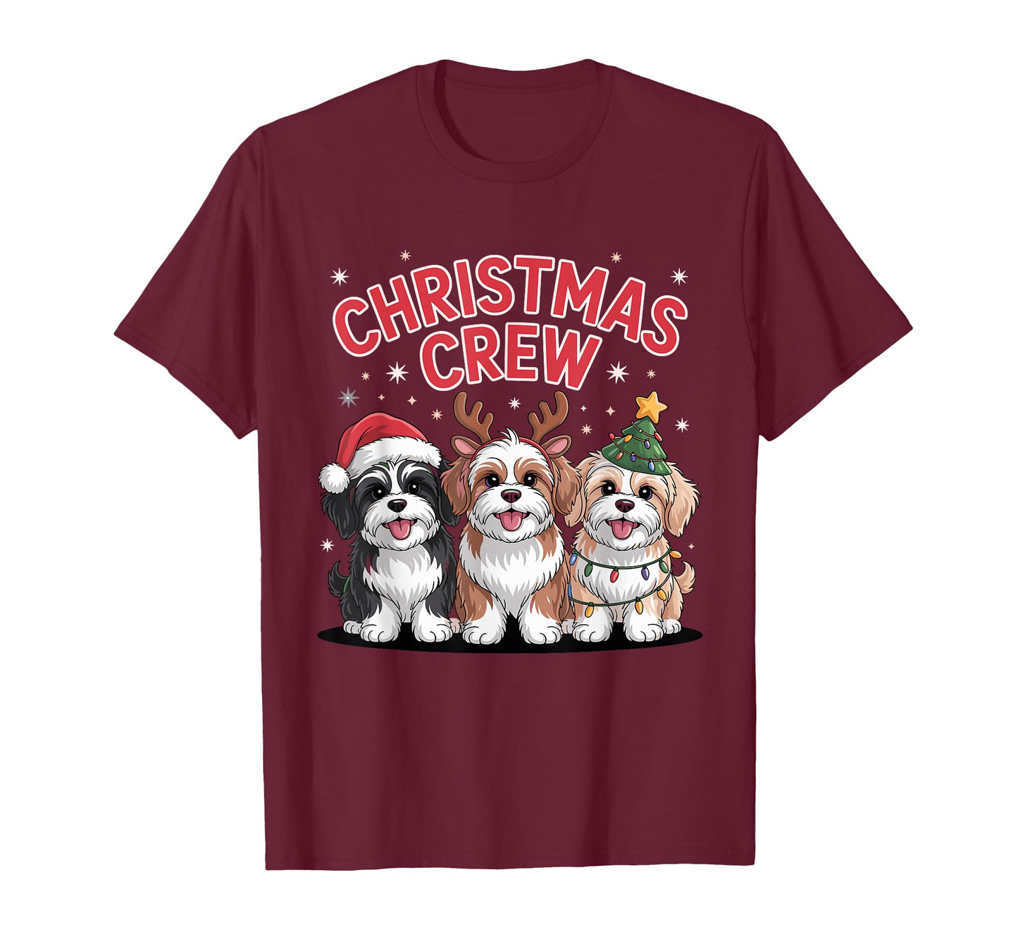 Christmas Crew Xmas Puppy Dog Breed Funny Christmas Havanese T-Shirt