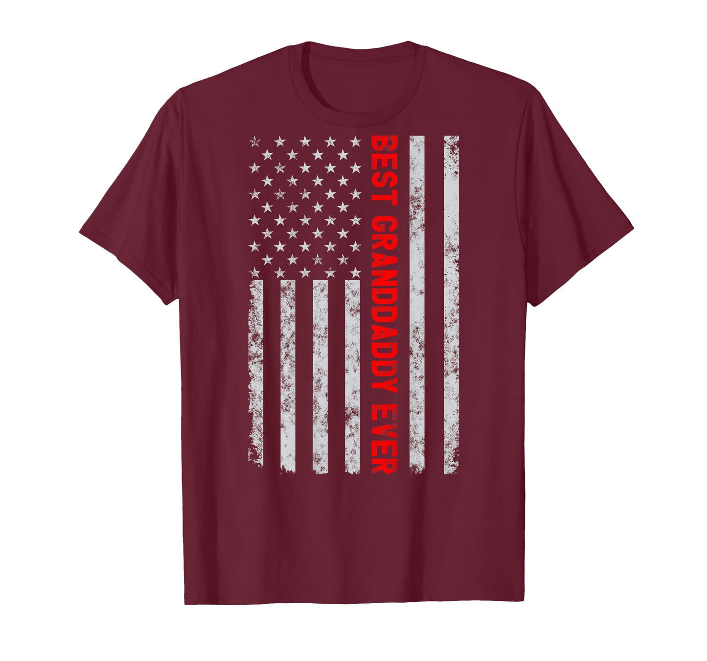 Best Granddaddy Ever Funny Fathers Day Vintage American Flag Women Men T-Shirt