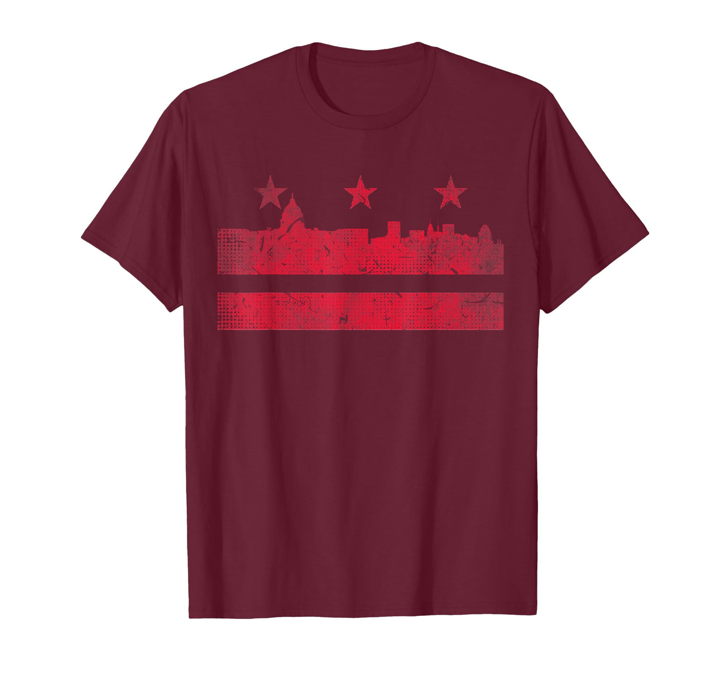 Washington DC City Skyline Vintage Silhouette USA Men Women T-Shirt