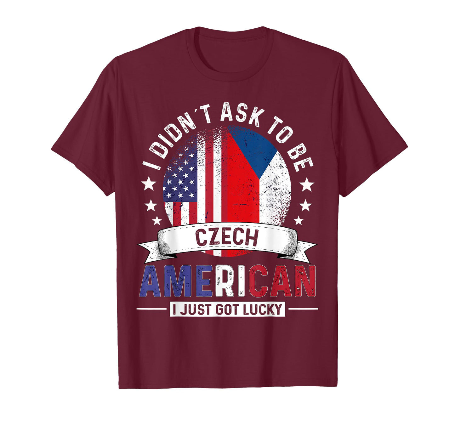 Czech American Countries Flags Pride Country Czechia Flag T-Shirt