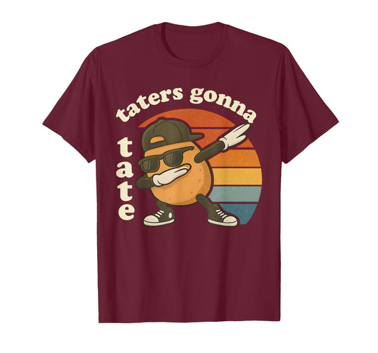 Funny Dabbing Potato Boys Kids Retro Vintage Food Meme Teen T-Shirt